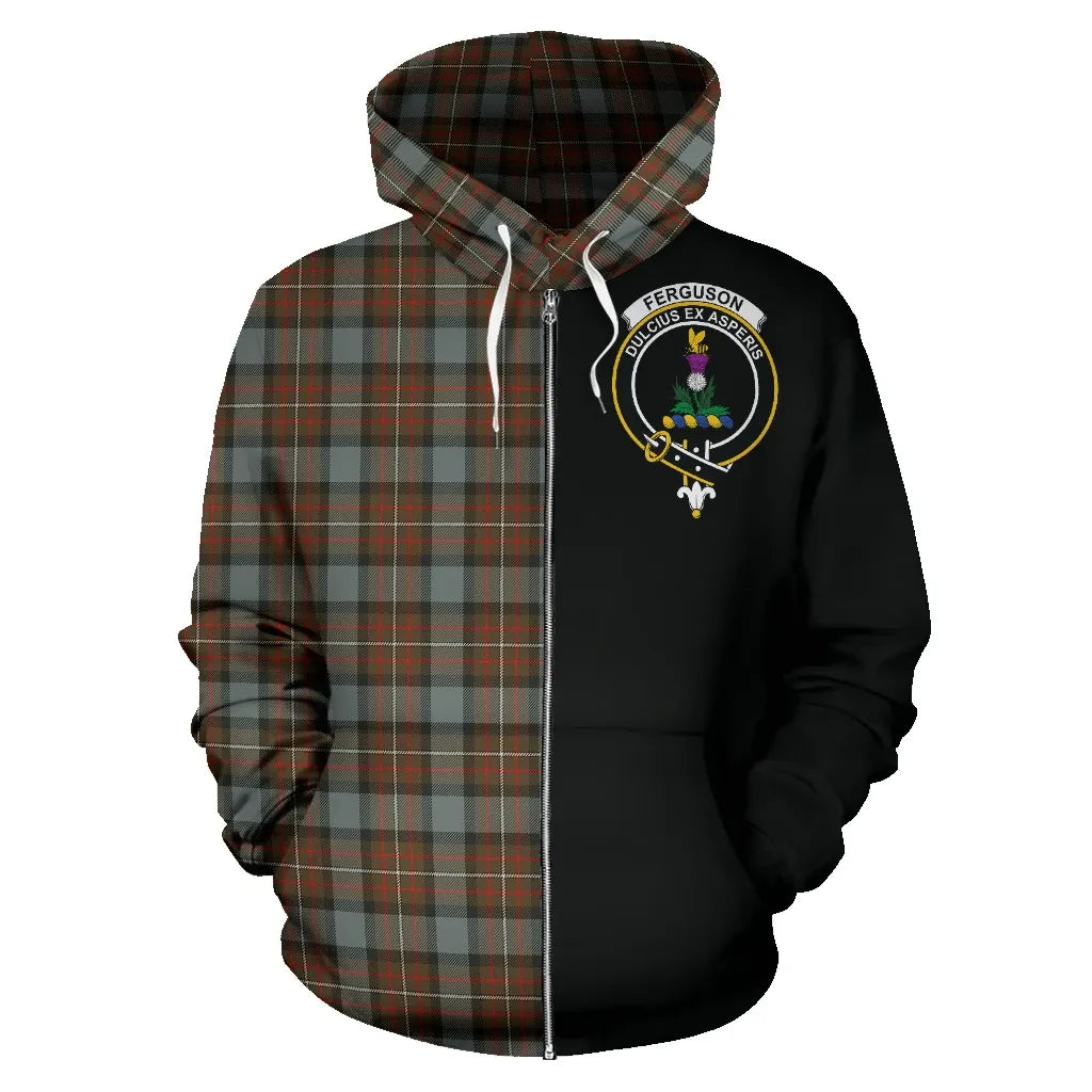 Printivon Fergusson Weathered Tartan Hoodie Half Of Me