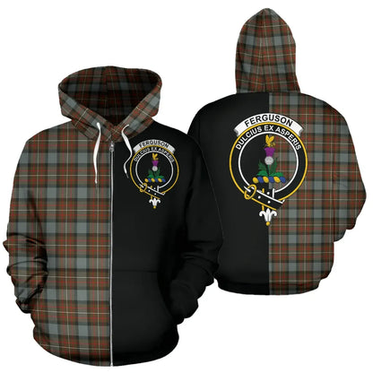 Printivon Fergusson Weathered Tartan Hoodie Half Of Me