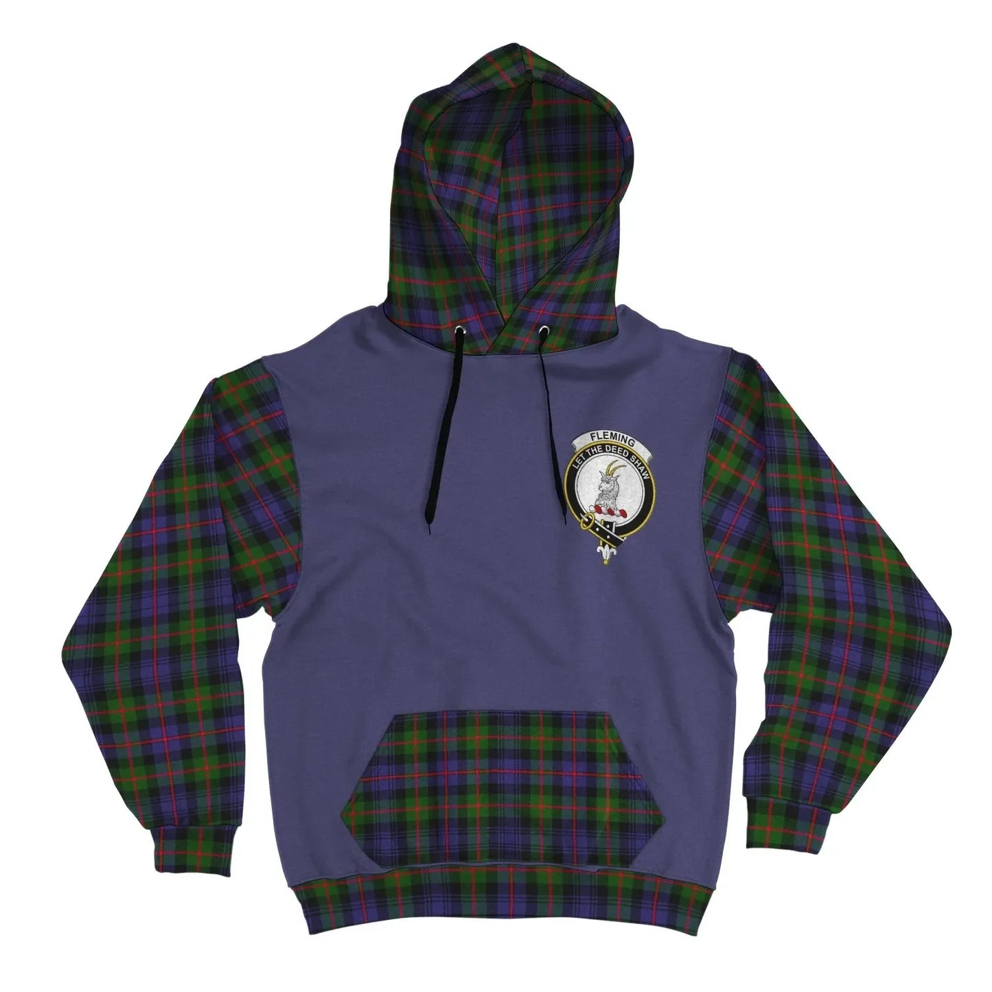 Printivon Fleming Clans Tartan All Over Hoodie Sleeve Color