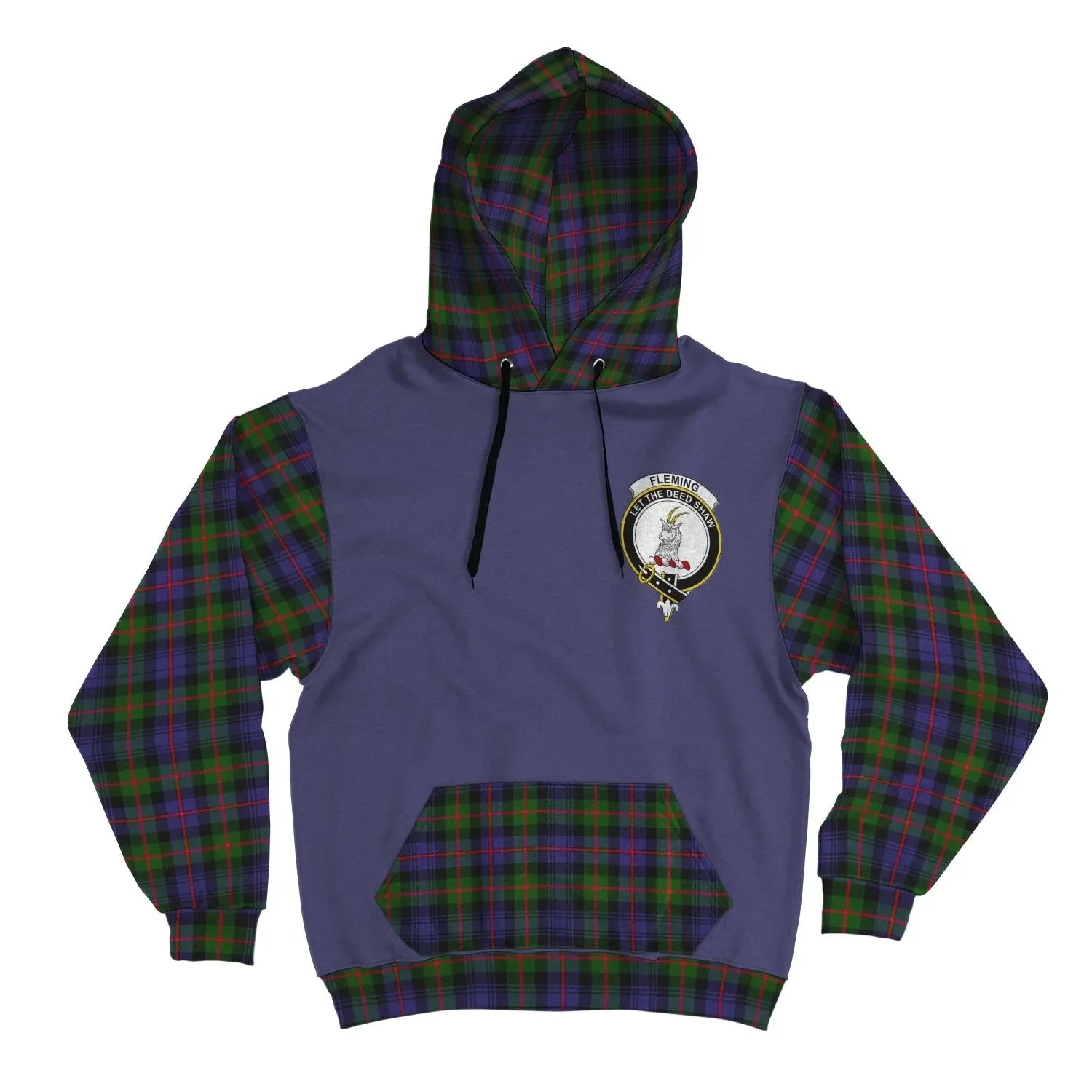 Printivon Fleming Clans Tartan All Over Hoodie Sleeve Color