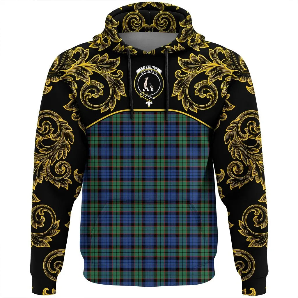 Printivon Fletcher Ancient Tartan Clan Crest Hoodie Empire I