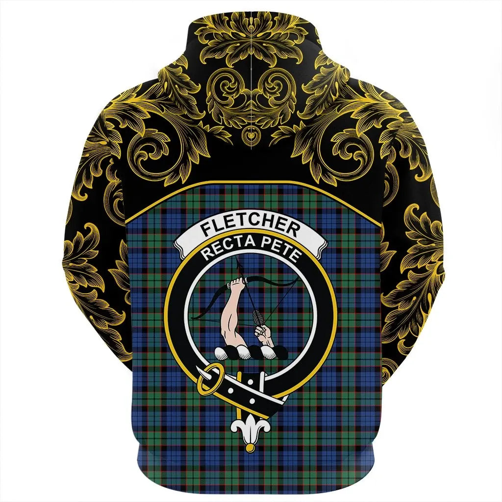 Printivon Fletcher Ancient Tartan Clan Crest Hoodie Empire I