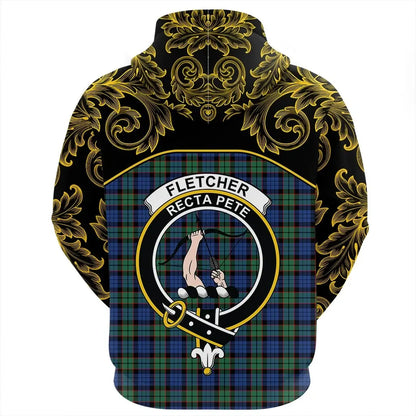Printivon Fletcher Ancient Tartan Clan Crest Hoodie Empire I