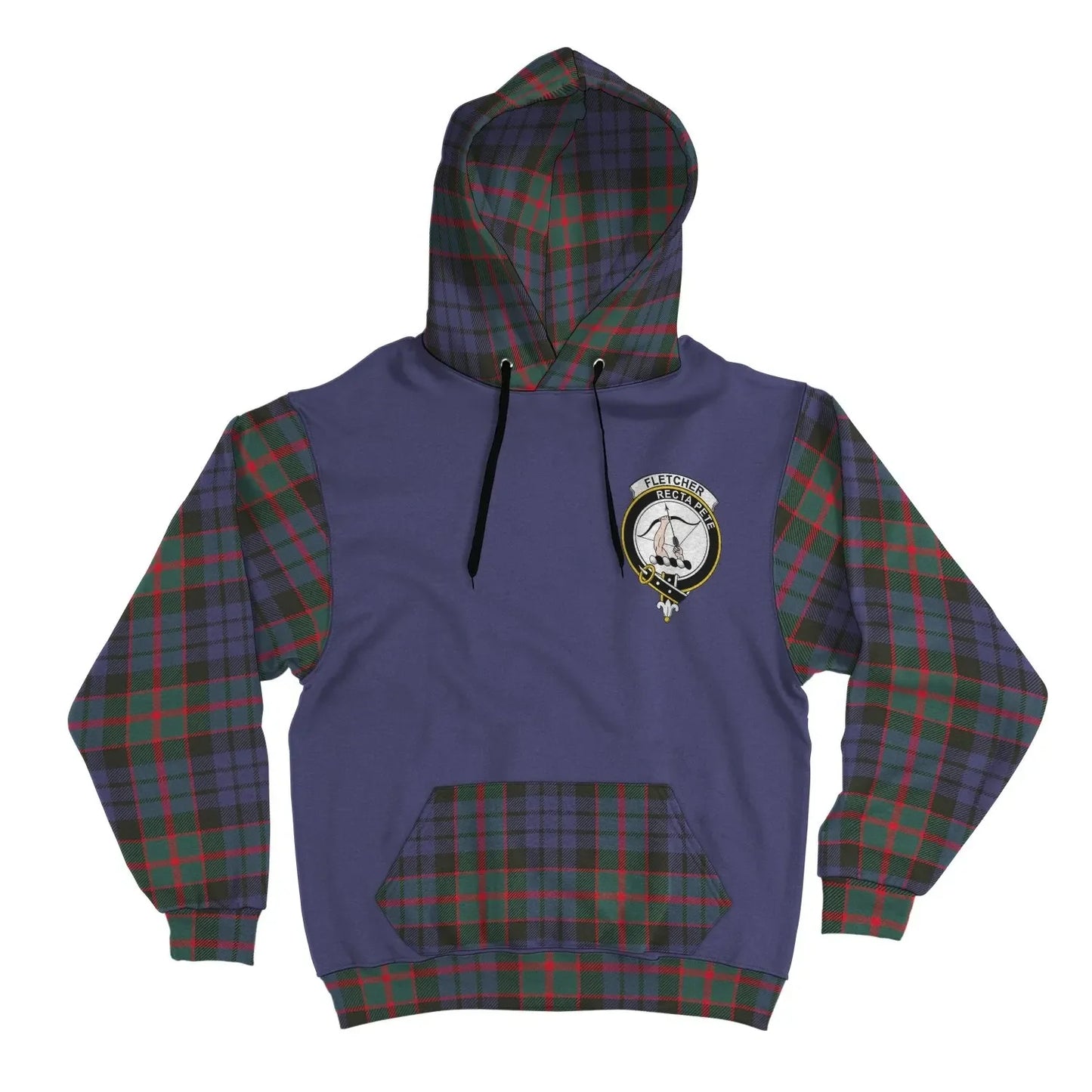 Printivon Fletcher Clans Tartan All Over Hoodie Sleeve Color