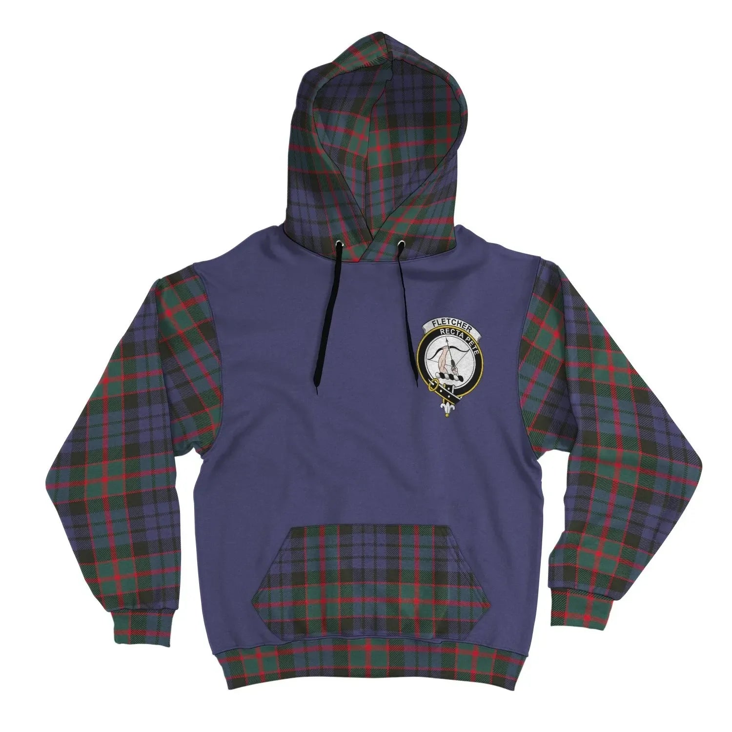 Printivon Fletcher Clans Tartan All Over Hoodie Sleeve Color
