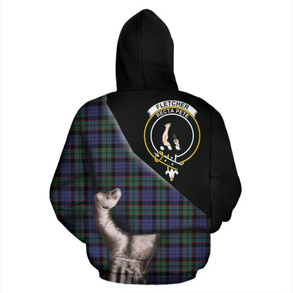 Printivon Fletcher Modern Tartan Clan Crest Hoodie Patronage