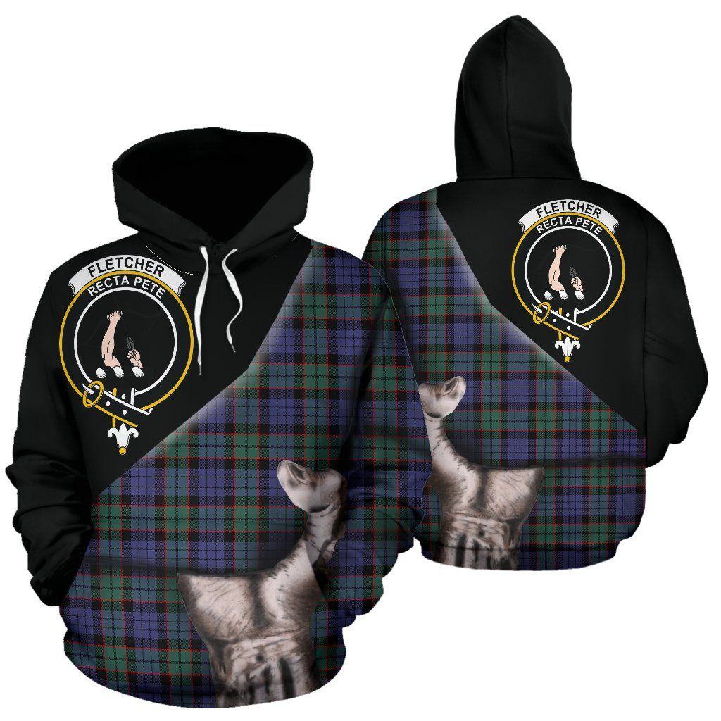 Printivon Fletcher Modern Tartan Clan Crest Hoodie Patronage
