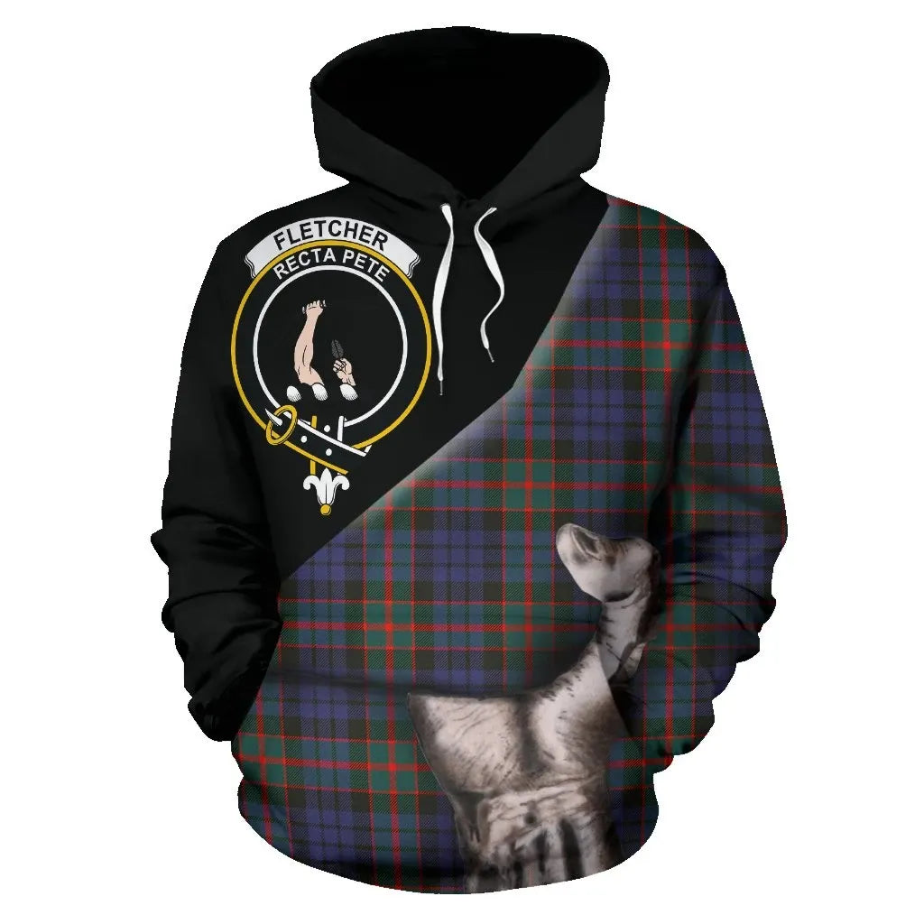 Printivon Fletcher Of Dunans Tartan Clan Crest Hoodie Patronage