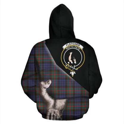 Printivon Fletcher Of Dunans Tartan Clan Crest Hoodie Patronage
