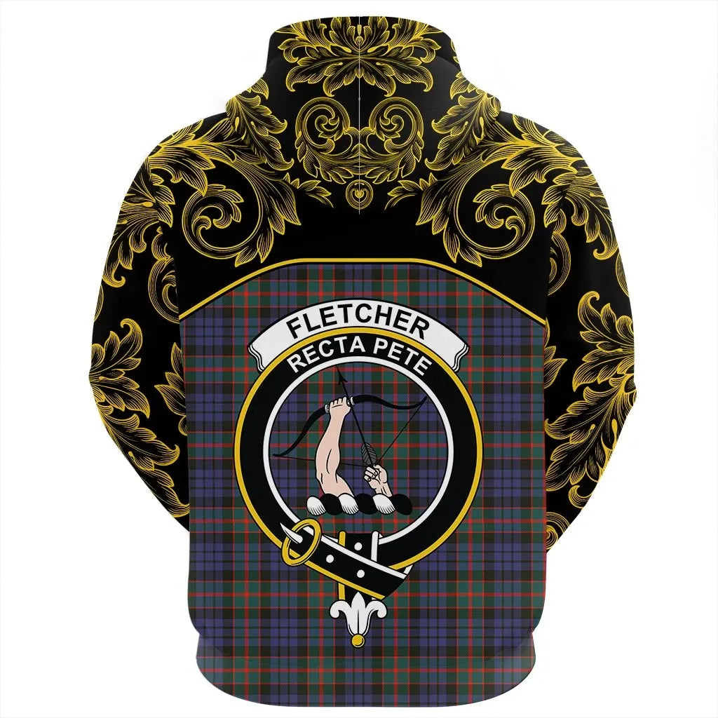Printivon Fletcher Of Dunans Tartan Clan Crest Zip Hoodie Empire I