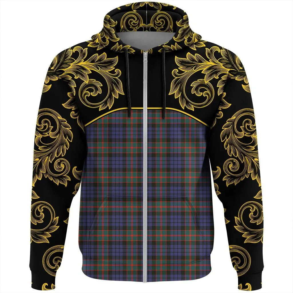 Printivon Fletcher Of Dunans Tartan Clan Crest Zip Hoodie Empire I