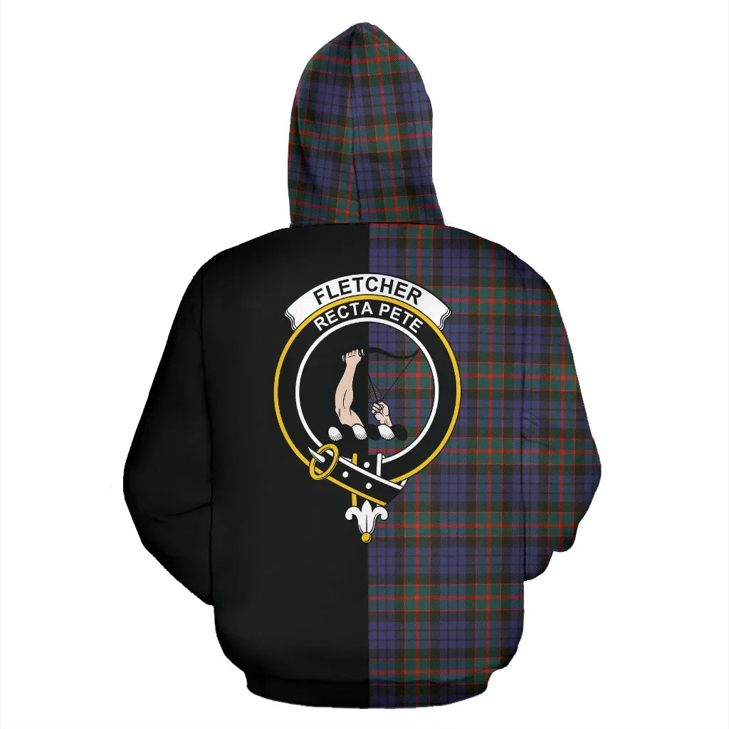Printivon Fletcher Of Dunans Tartan Hoodie Half Of Me