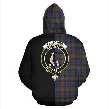 Printivon Fletcher Of Dunans Tartan Hoodie Half Of Me