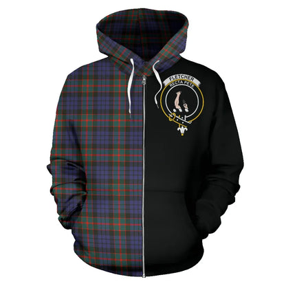 Printivon Fletcher Of Dunans Tartan Hoodie Half Of Me