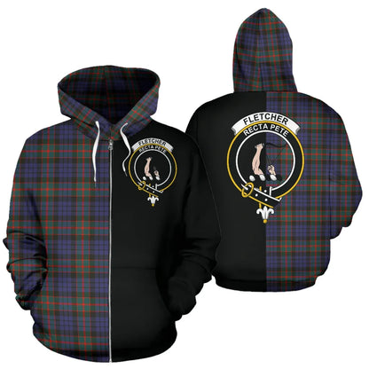 Printivon Fletcher Of Dunans Tartan Hoodie Half Of Me