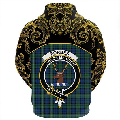 Printivon Forbes Ancient Tartan Clan Crest Hoodie Empire I