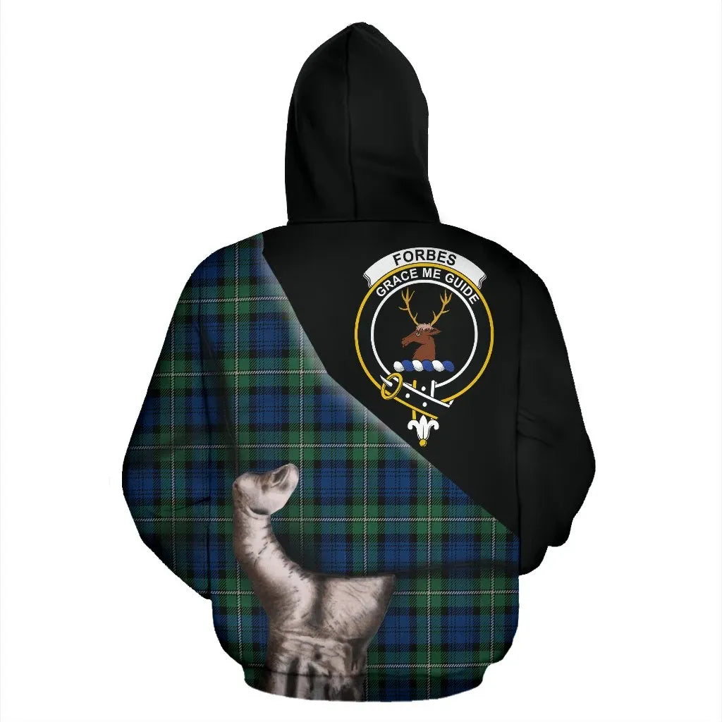 Printivon Forbes Ancient Tartan Clan Crest Hoodie Patronage