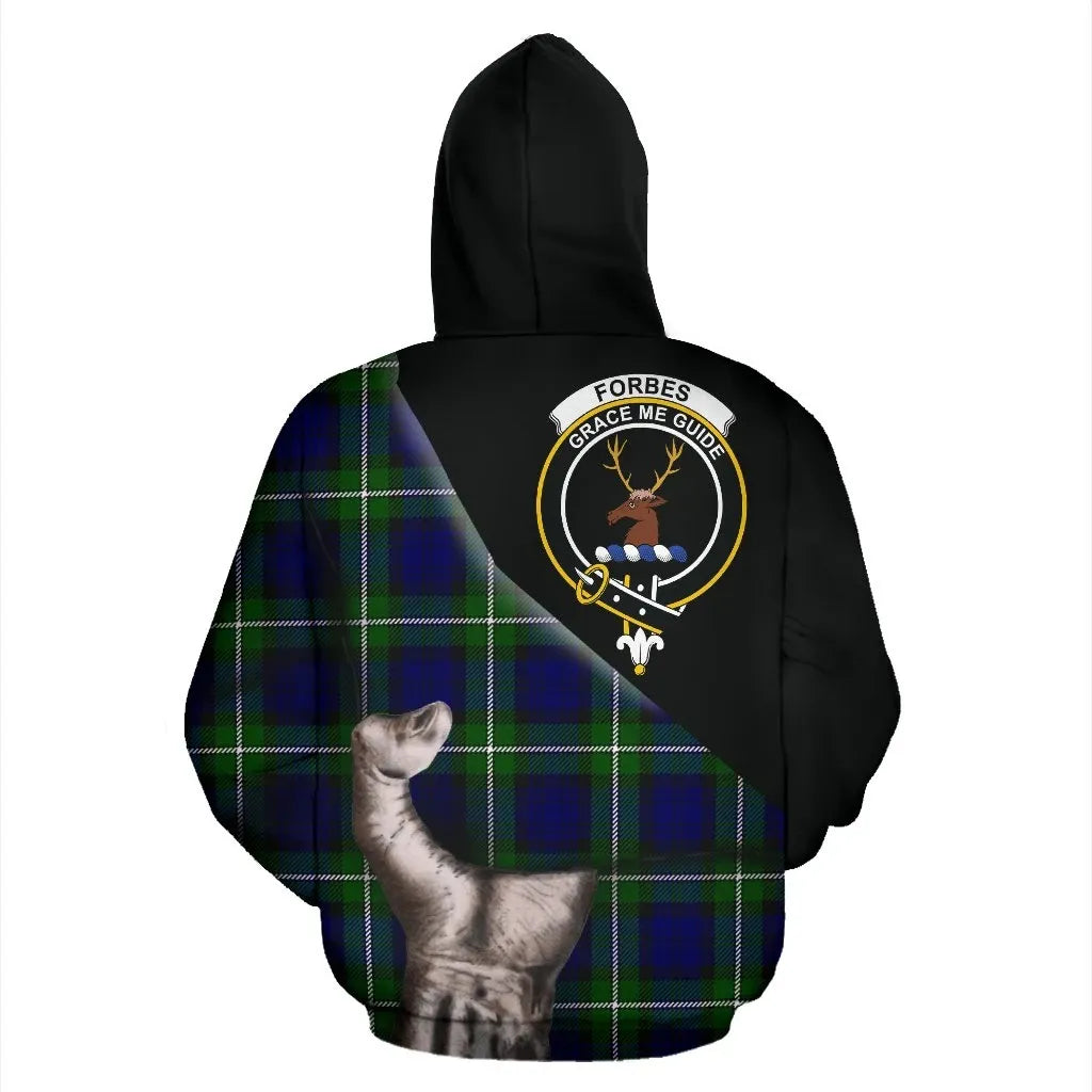 Printivon Forbes Modern Tartan Clan Crest Hoodie Patronage