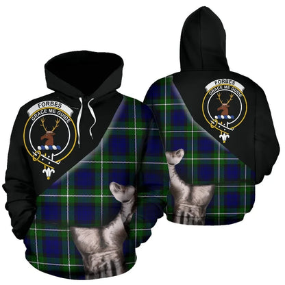 Printivon Forbes Modern Tartan Clan Crest Hoodie Patronage