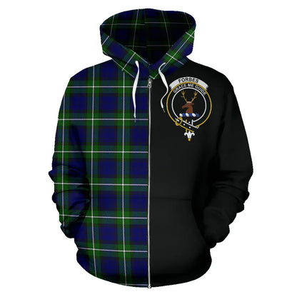 Printivon Forbes Modern Tartan Hoodie Half Of Me