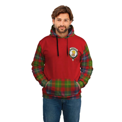 Printivon Forrester Clans Tartan All Over Hoodie Sleeve Color