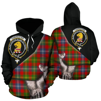 Printivon Forrester Tartan Clan Crest Hoodie Patronage