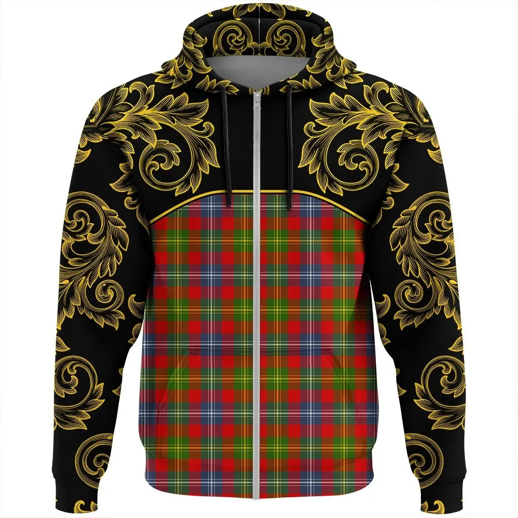 Printivon Forrester Tartan Clan Crest Zip Hoodie Empire I