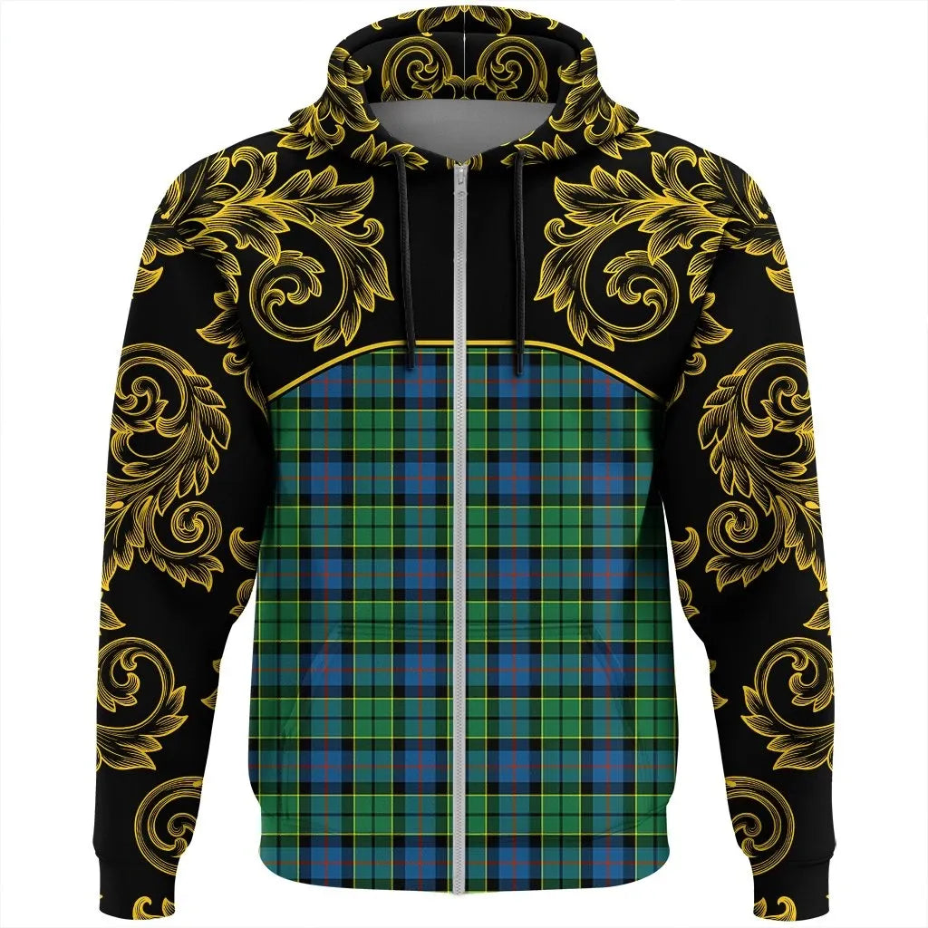 Printivon Forsyth Ancient Tartan Clan Crest Zip Hoodie Empire I