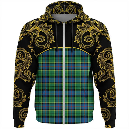 Printivon Forsyth Ancient Tartan Clan Crest Zip Hoodie Empire I