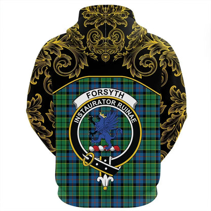 Printivon Forsyth Ancient Tartan Clan Crest Zip Hoodie Empire I