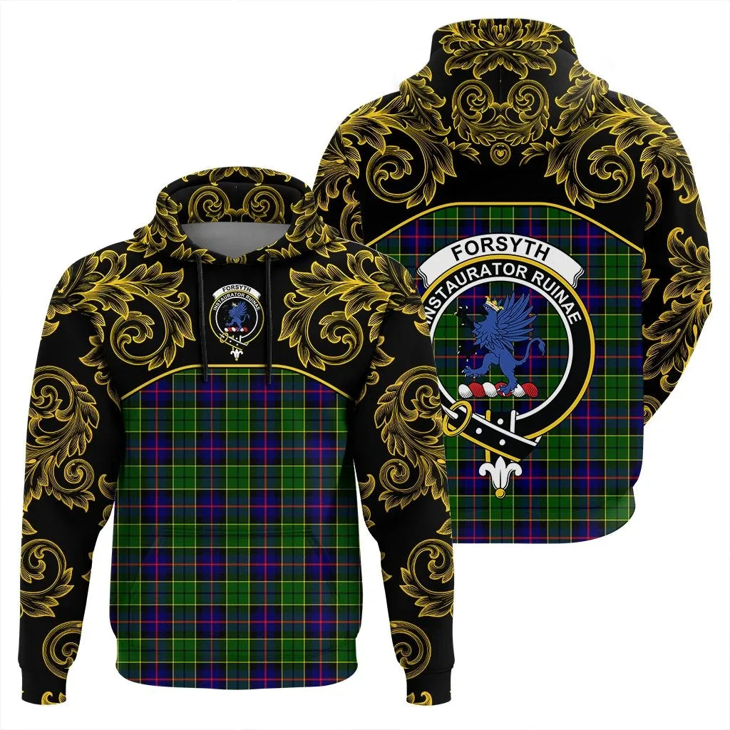 Printivon Forsyth Modern Tartan Clan Crest Hoodie Empire I