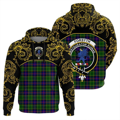 Printivon Forsyth Modern Tartan Clan Crest Hoodie Empire I