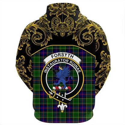 Printivon Forsyth Modern Tartan Clan Crest Hoodie Empire I