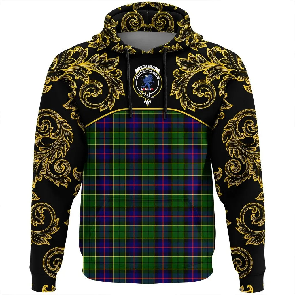Printivon Forsyth Modern Tartan Clan Crest Hoodie Empire I