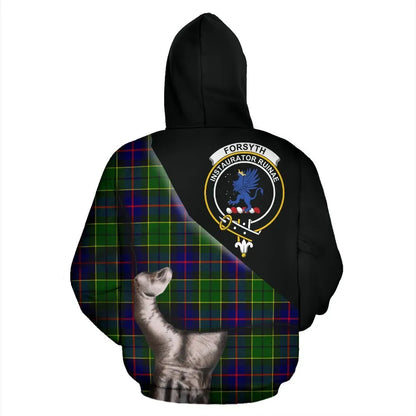 Printivon Forsyth Modern Tartan Clan Crest Hoodie Patronage