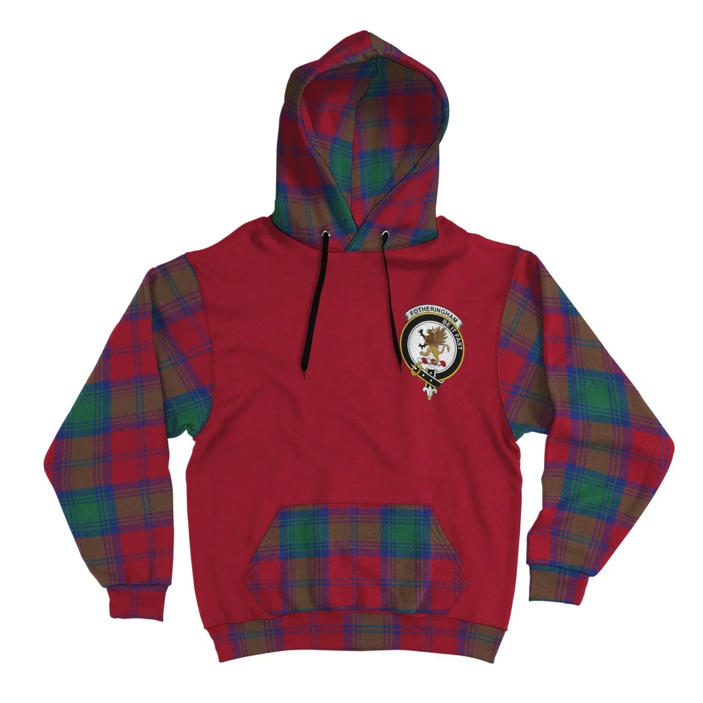 Printivon Fotheringham Clans Tartan All Over Hoodie Sleeve Color