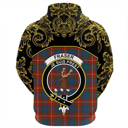 Printivon Fraser Ancient Tartan Clan Crest Zip Hoodie Empire I