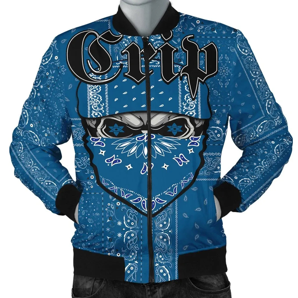 Crips Gang Men's Bomber Jacket - Special Skull