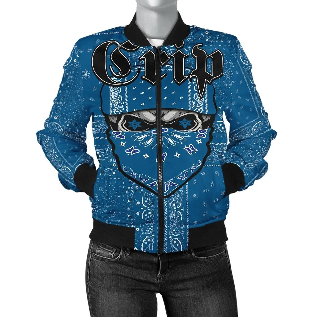Crips Gang Women's Bomber Jacket - Special Skull