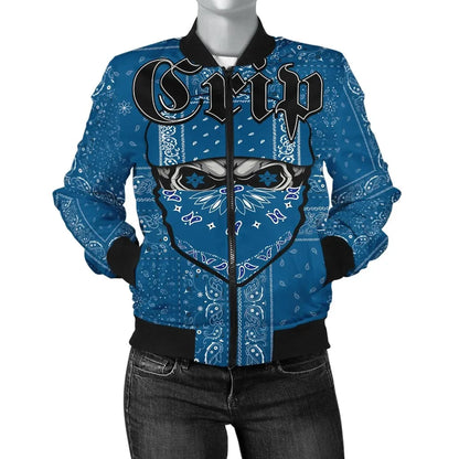 Crips Gang Women's Bomber Jacket - Special Skull