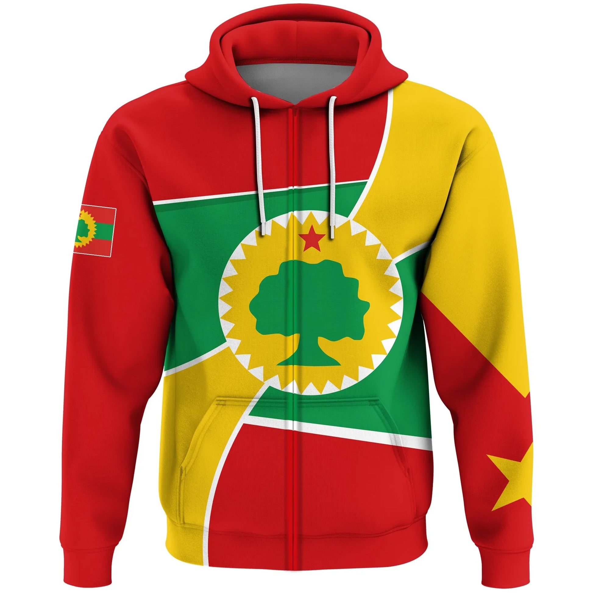 Oromo Tigray Flag Powerful Zip Hoodie