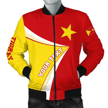 Custom Tigray Flag Strong Tattoo Africa Bomber Jacket Men