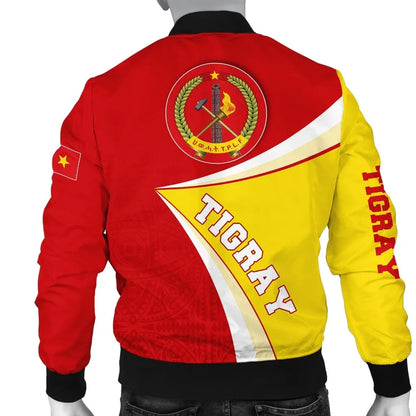 Custom Tigray Flag Strong Tattoo Africa Bomber Jacket Men