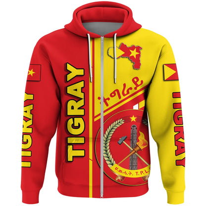 Tigray Coat Of Arms Zip Hoodie