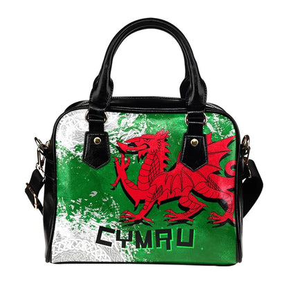 Wales Celtic Shoulder Handbag Grunge Dragon