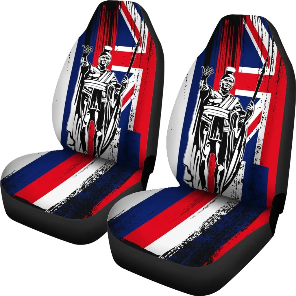 Polynesian Pride Car Accessory Hawaii King Flag Car Seat Covers