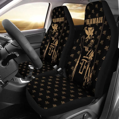 Polynesian Pride Car Accessory Hawaii King Kanaka Maoli Golden Car Seat Covers
