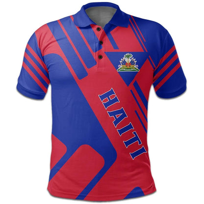 Haiti Coat Of Arms Polo Shirt Rockie
