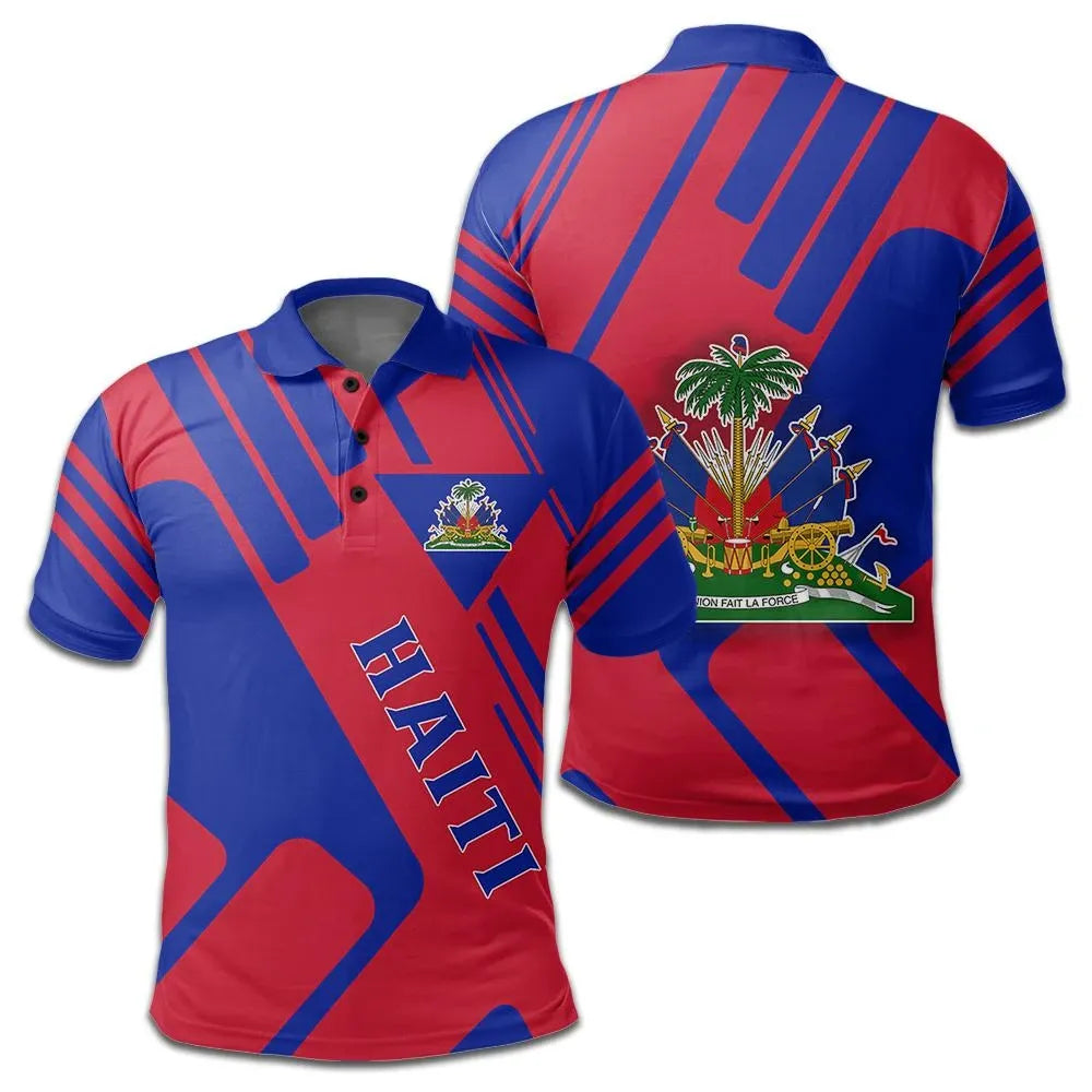 Haiti Coat Of Arms Polo Shirt Rockie