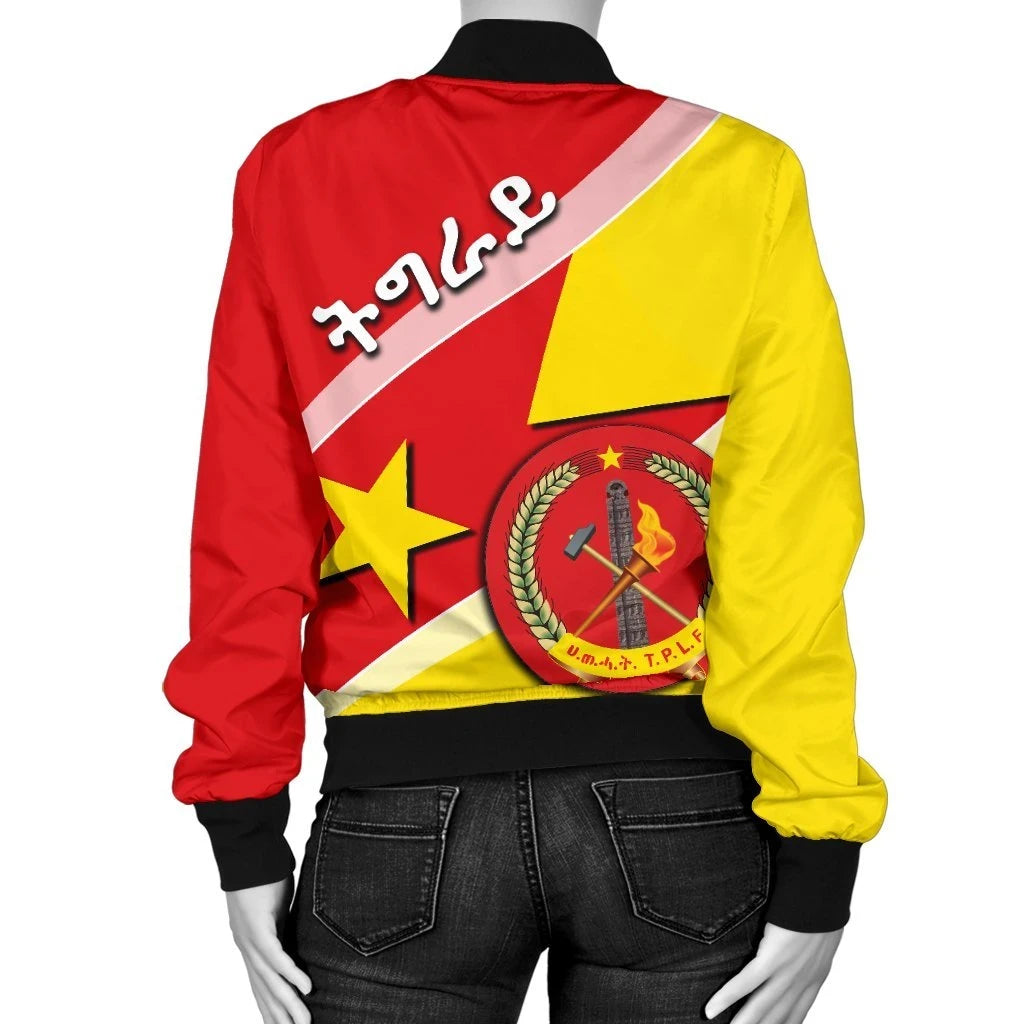 Tigray Women'S Bomber Jacket Coat Of Arms - Special Flag